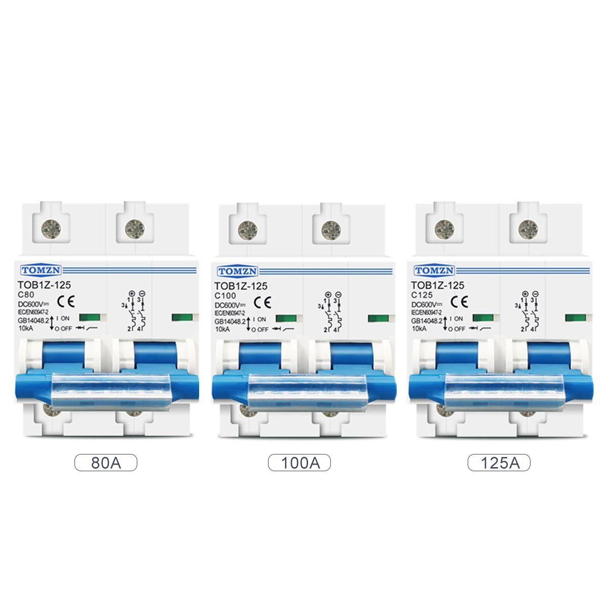 2P 80A DC 600V Interruptor De Circuito Para Sistema Pv 2P 80A DC 600V Interruptor De Circuito Para Sistema Pv