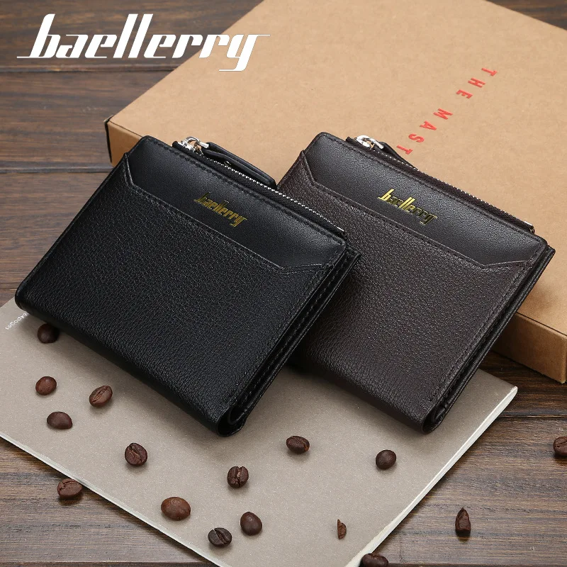 Baellerry кожаный Винтажный Мужской карман для монет Кошельки маленький кошелек мужской кошелек держатель для карт мужской клатч 50 шт./партия