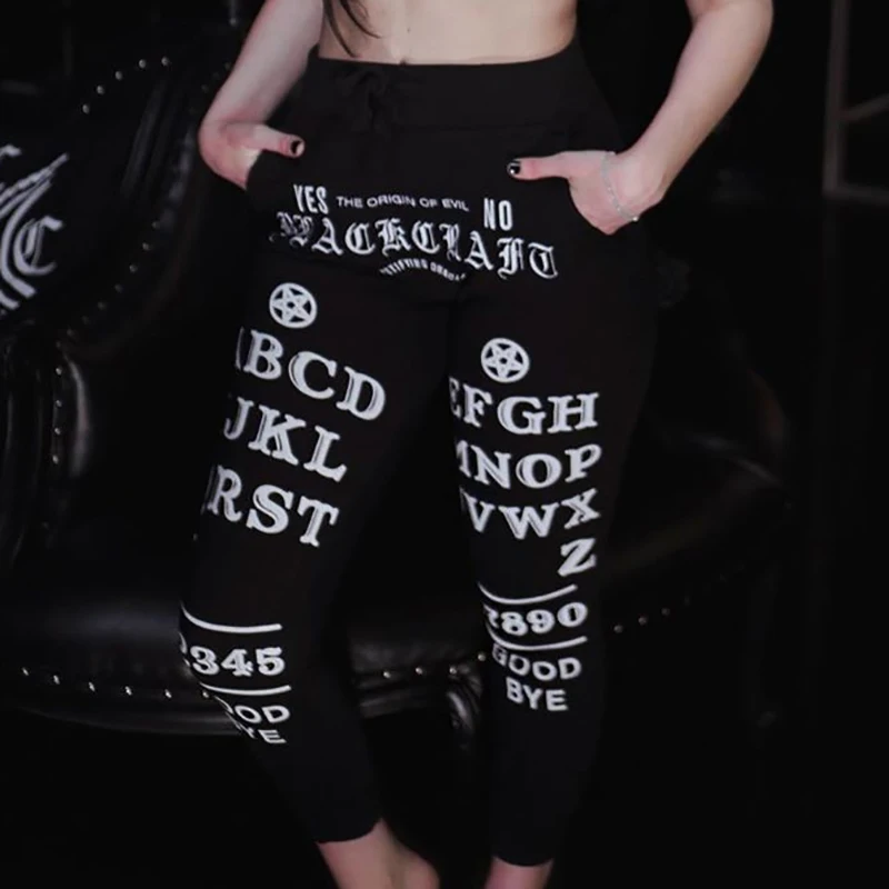 Pantalones Harem góticos negros de dibujos animados para mujer 2019  invierno Goth Halloween fiesta Casual Streetwear pantalones elásticos  sueltos - AliExpress Ropa de mujer
