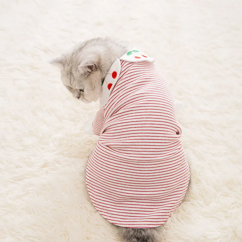 

Cat Dress Ropa Para Gato Ubrania Dla Kota Vestito Gatto Gato Disfraz Vetement Chat Knitted Lapel Cat Skirt Winter Cat Clothing