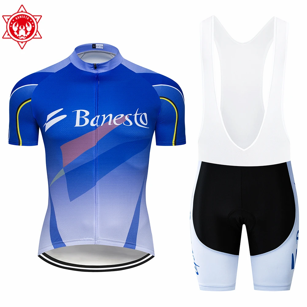 

Banesto 2020 PRO cycling jersey 9D gel bike shorts suit MTB Ropa Ciclismo men's summer cycling Maillot culotte clothing