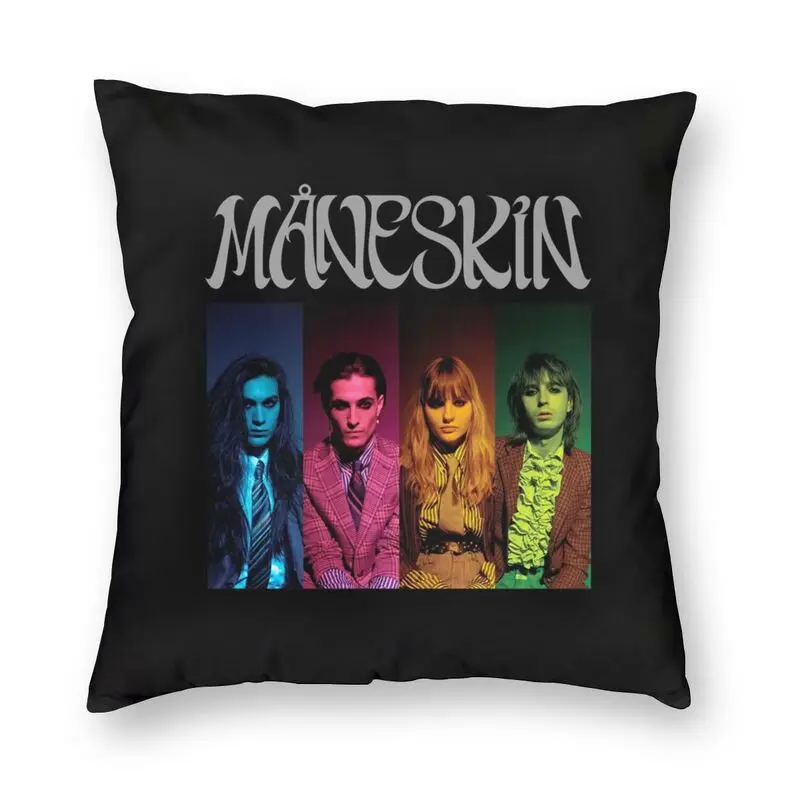 Retro Maneskin Italy Rock Band Cushion Covers Alternative Rock Roll