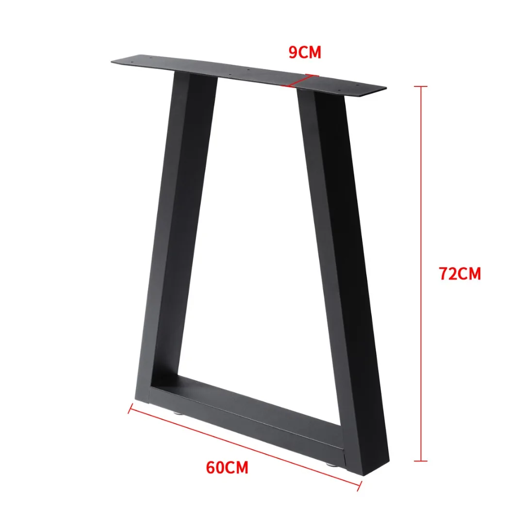 Industrial Trapezium Design Table Legs For Dining Benches Office Desks Table Legs New Furniture Feet End Table Legs 60*72cm(L*H)
