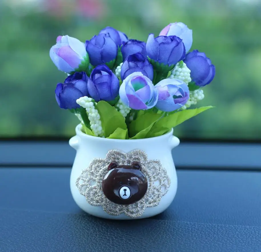 Имитация автомобиля украшения для растений цветочный горшок хризантемы роза