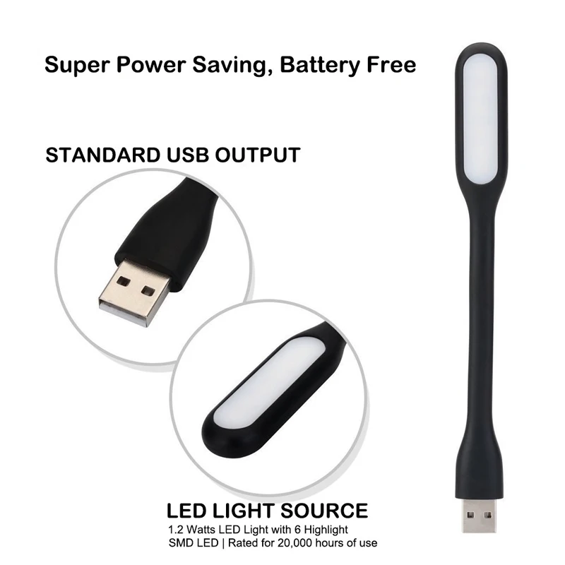 Мини USB ночсветильник BRELONG для чтения 1 2 Вт 5 В|Ночники| |