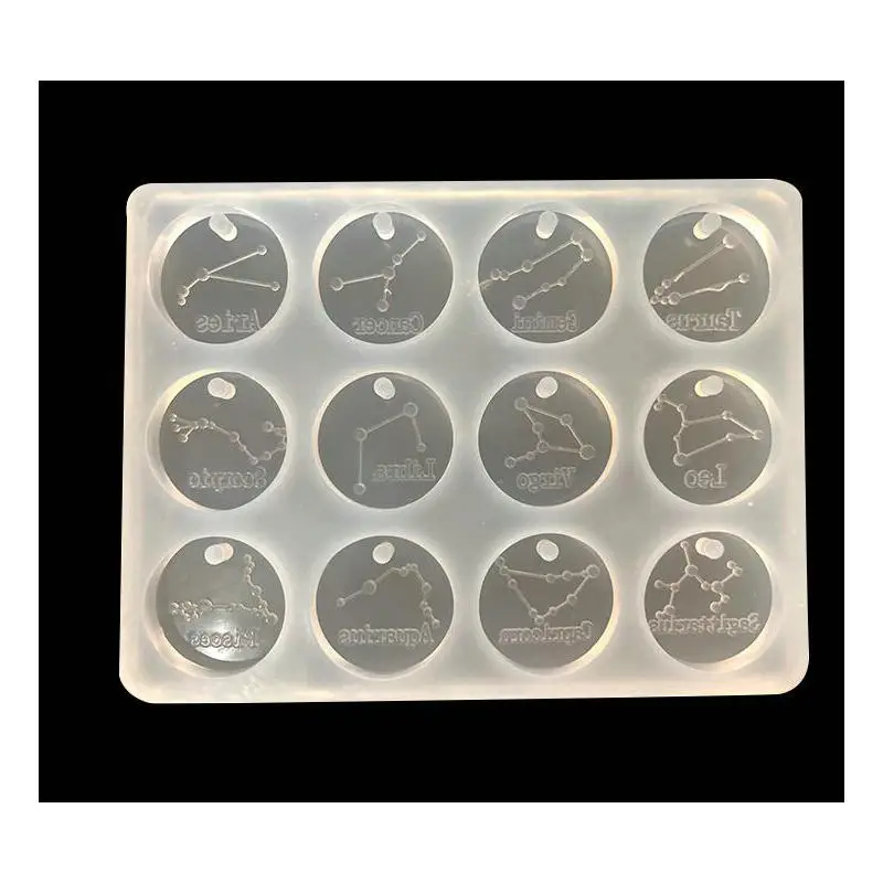 

DIY Twelve Constellations Decor Epoxy Resin Silicone Mold Jewelry Findings Pendant Accessory Charms Handmade Mould Stuff Craft