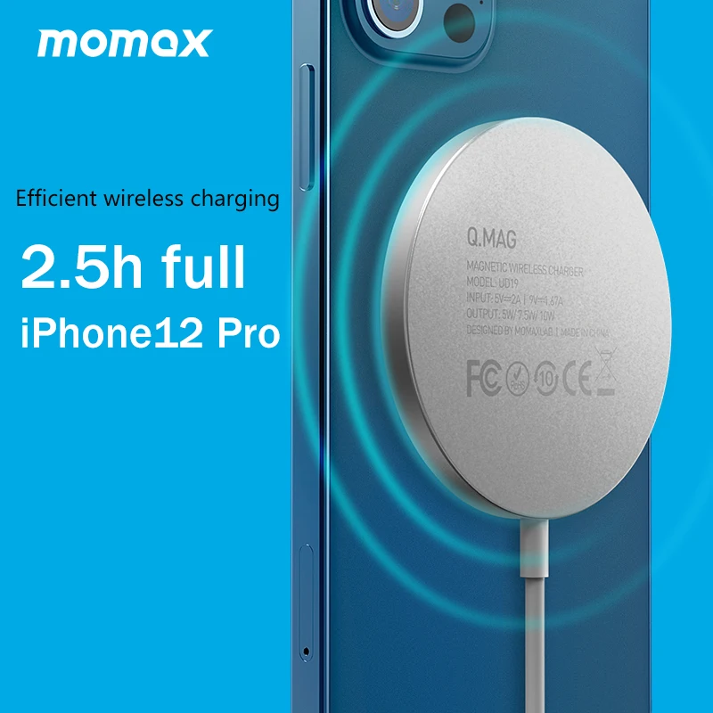 MOMAX iPhone12 magnetic magsafe wireless charger, 360° rotating