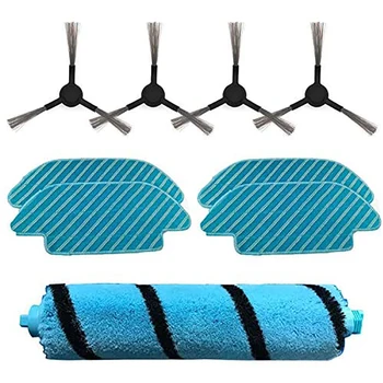 

for Conga 4090 Carpet Brush Mop Kit, Mi STYJ02YM Vacuum Cleaner Parts, 1 Roller Brush, 4 Side Brushes, 4 Mop