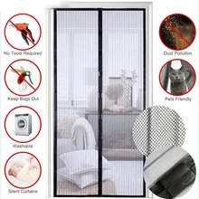 2021 5 Size Summer Magnetic Screen Door Curtain Net Anti Mosquito Insect Fly Bug Room Divider Automatic Closing Magnetic Bug
