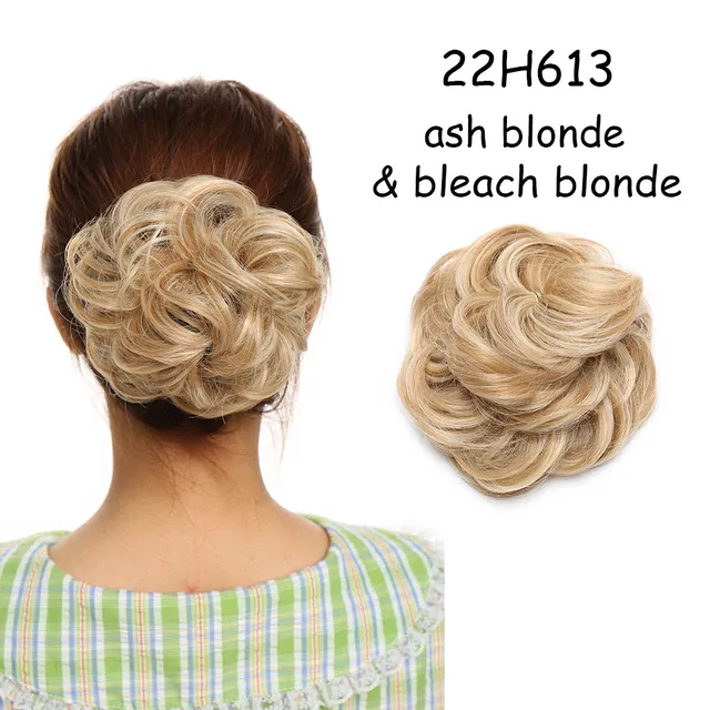 BENEHAIR Messy Hair Bun Scrunchy Curly Hair Chignon Women Chignon Synthetic Hair Extensions Updo Donut Hairpieces Fake Hair 22H613