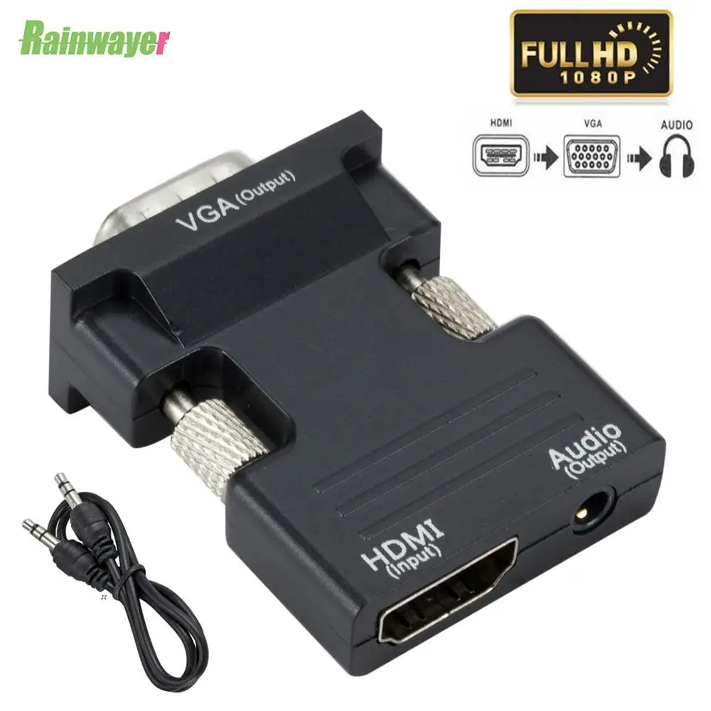 Новинка 1080P HDMI в VGA конвертер адаптер цифро аналоговые аудио и видео мама папа