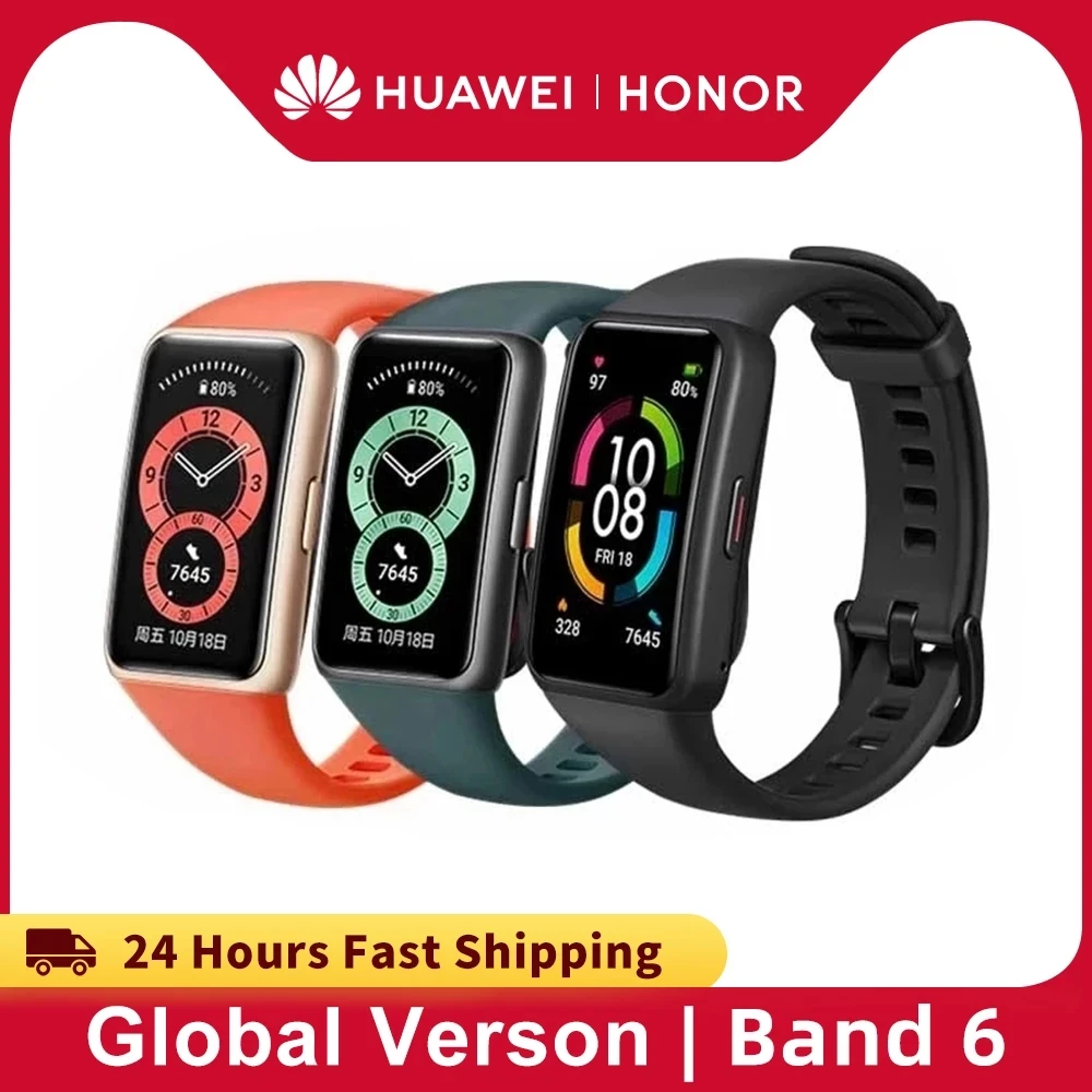 Оригинальные Смарт-часы Huawei Band 6 Honor Band6 1 47 дюйма AMOLED Водонепроницаемый