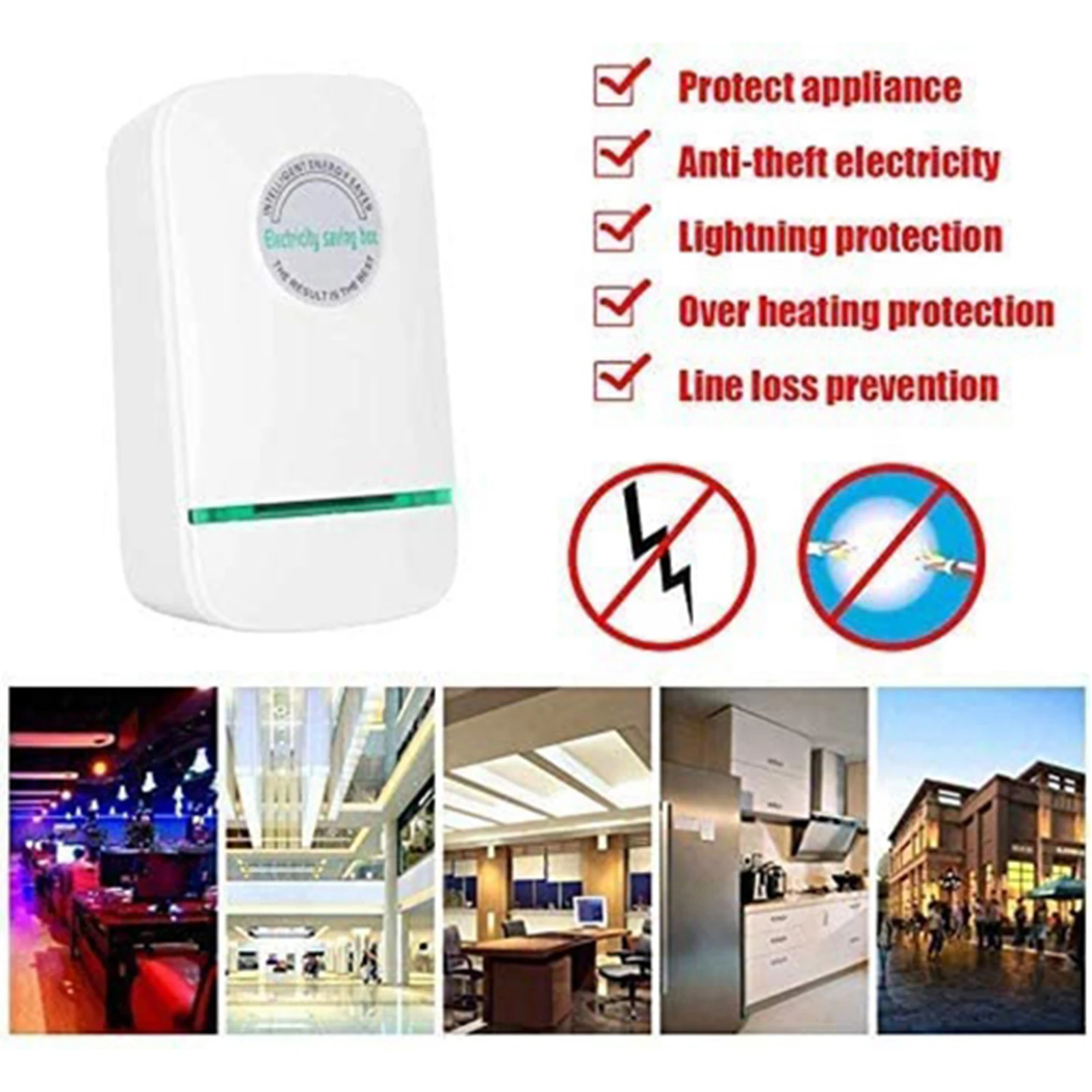 Household Power Saving Tool Energy Saver Electricity Saving Box for Office Electric Smart Billing Killer Device 90-250V UK Plug