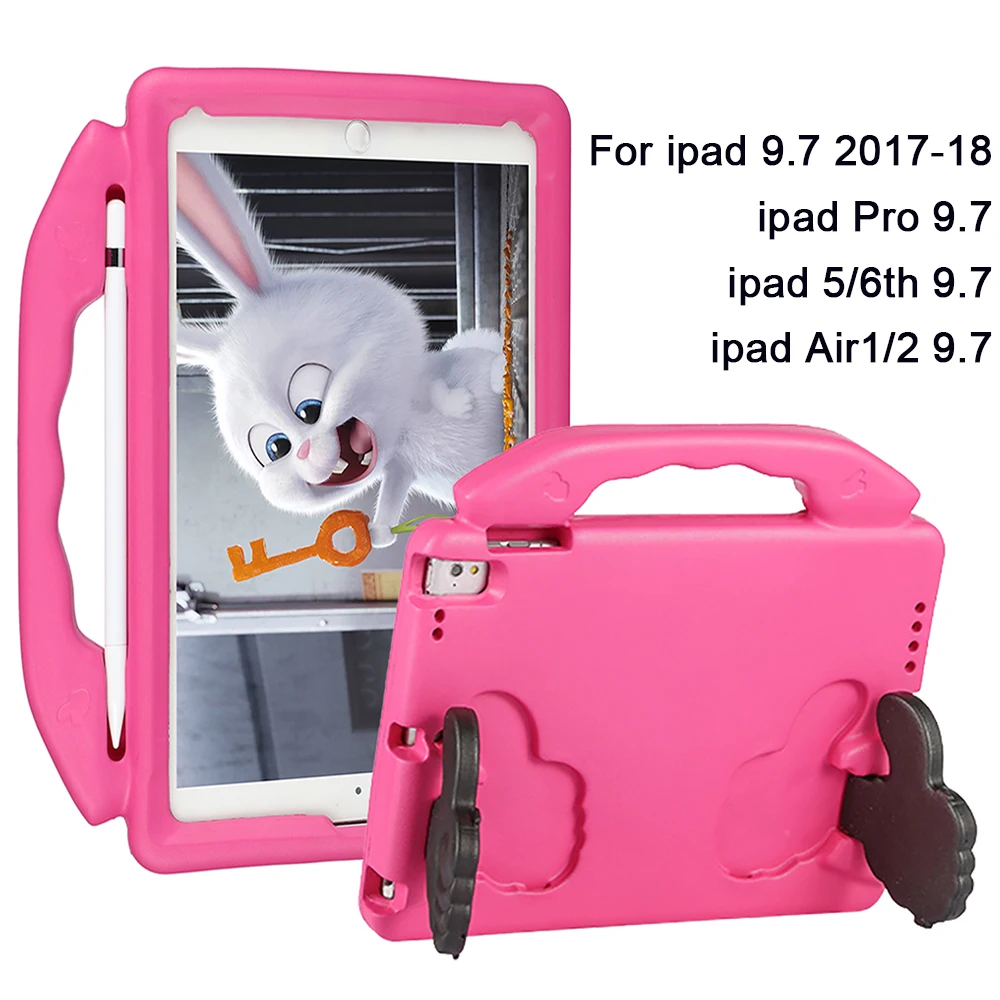 Custodia Per Bambini Cartoon Per Ipad 5 ° 6 ° 9.7/Ipad Pro 9.7/Ipad Air2/Ipad 9.7 2018 Custodia Per Tablet Supporto Per Maniglia In Eva Shell Antiurto