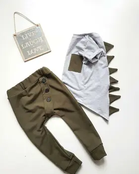 

US Toddler Kids Baby Boys Dinosaur Cotton T-shirt Pants Outfit Clothes 6M - 5T