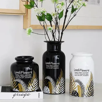 

Nordic Creative Leaves Pattern Glass Flower Vase Home Decoration Modern Flower Vase Plant Holder Desk Hydroponics Room Decor