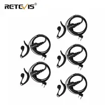 Kenwood – ecouteurs à Volume réglable pour Baofeng UV 5R 888S Retevis RT5R H 777 RT22 RT5, 5 pièces