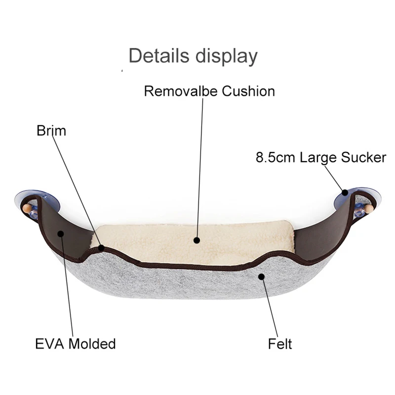 Подвесная теплая оконная кровать для питомца кошки отдыха питомца кошки котят гамак кровать крепление присоски дропшиппинг