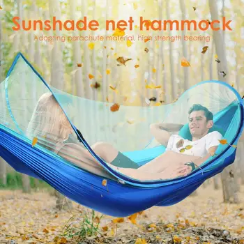 

Tent Hammock Swing Hanging Bed Travel Outdoors Couch Nylon Spinning Mosquito Net Camping Durable Hanging Camping Tents