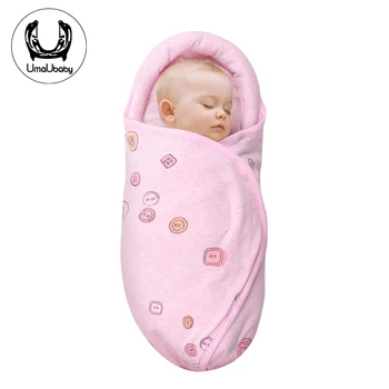 

UmaUbaby Newborn Baby Cotton Blanket Swaddle Cute Cartoon Toddler Winter Warm Sleeping Bags Sleep Sack Little Baby Stroller Wrap