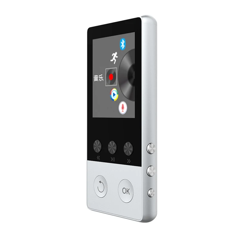 Bluetooth MP4 mp3 плееры 8 Гб HIFI музыка USB портативный 1,8 дюймов TFT экран fm-радио JHP-лучший - Цвет: Silver
