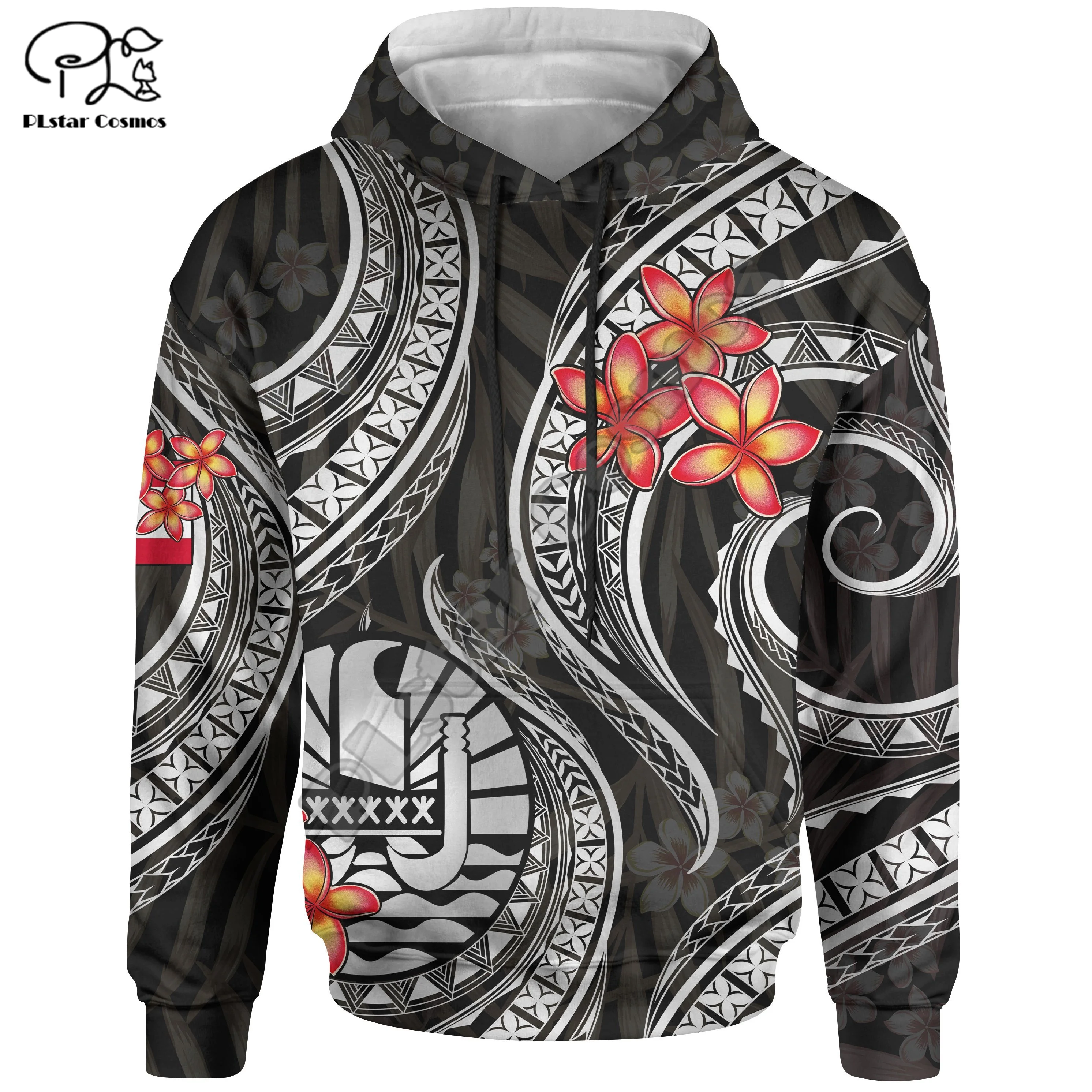 NewFashion French Polynesia Tahiti Country Tribal Culture Retro Tattoo Custom Text Tracksuit Men/Women 3DPrint Funny Hoodies N18