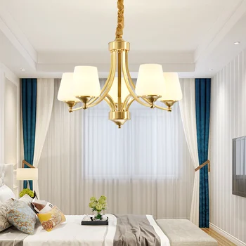

Modern Goldendecoration Chandeliers Iron Lighting Fixture Ceiling for Living Room Bedroom Dining Room E14 Black/gold LED Bulbs