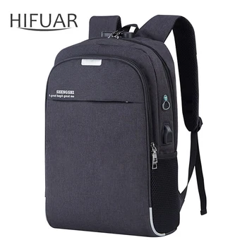 

Men's Backpack Laptop USB Charging Backbag Travel Daypacks Male School Bookbag Leisure Anti Theft Simple Backpacks