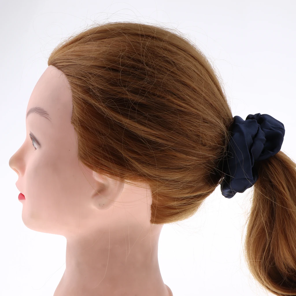 100% Silk Hair Scrunchies Elastic Hair Band Soft Bobble Hair Ties