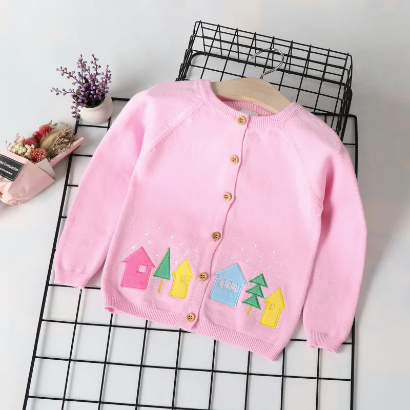 

Autumn New Style CHILDREN'S Sweater Cardigan Girls Western Style Children Spring And Autumn New Style Korean-style Outdoor Sweat