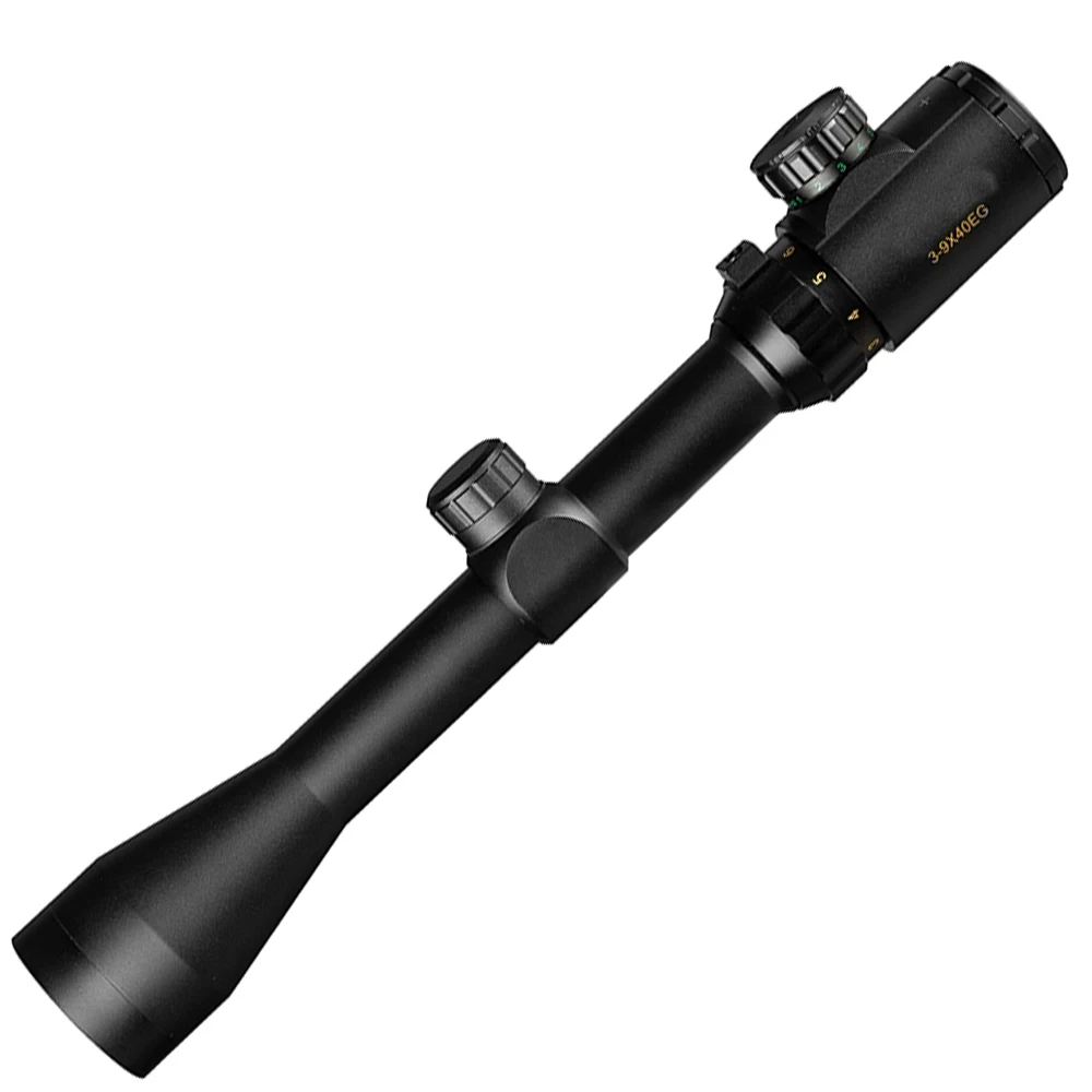  Tactical Gold 3-9x40 EG Riflescope Adjustable Green Red Dot Hunting Scope Reticle Optical Rifle Sco