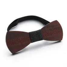 Новые Классические мужские и женские свадебные бабочки, настоящий деревянный лук-галстук, модные повседневные деревянные галстуки-бабочки ручной работы для рождественских подарков