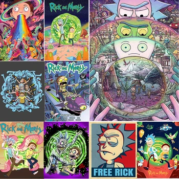

Home Decor HD Print Canvas Rick and Morty Painting Jerry Smith Poster Modular Pictures Modern Nordic Anime Living Room Wall Art