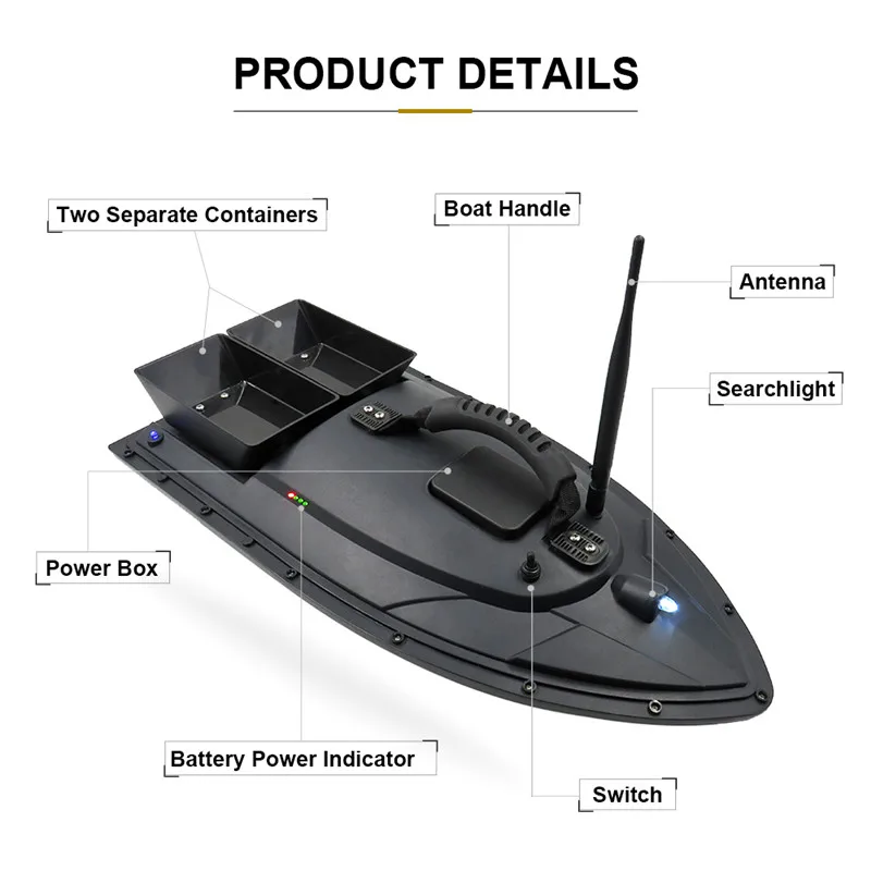 flytec 5 generation electric fishing bait rc boat