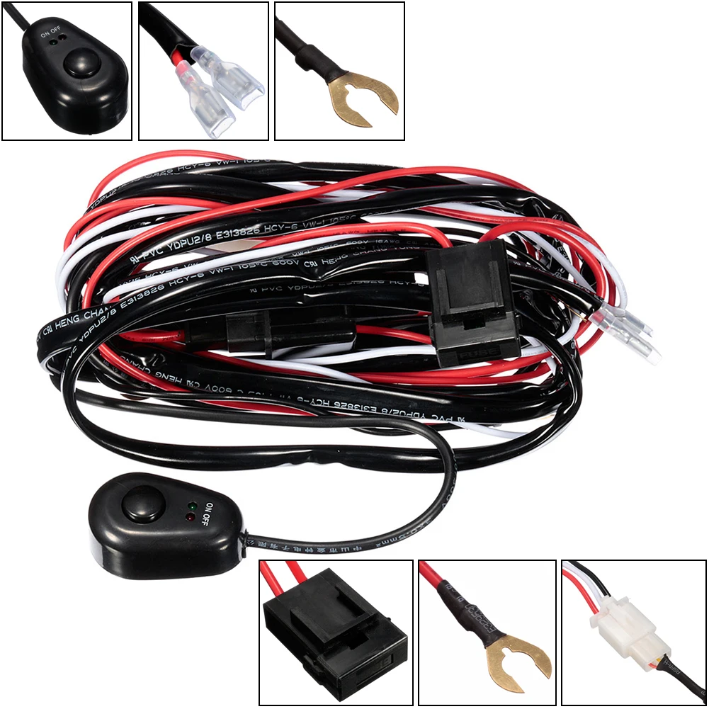 2,5 м 40A DC12V проводка выключатель проводки комплект реле для работы вождения противотуманных фар