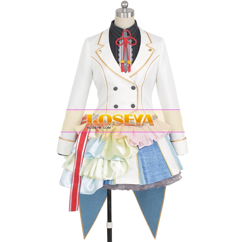 Zombie Land Saga Yuugiri, костюм для косплея, униформа на Хэллоуин, пальто+ рубашка+ юбка+ галстук+ фартук+ головной убор на заказ