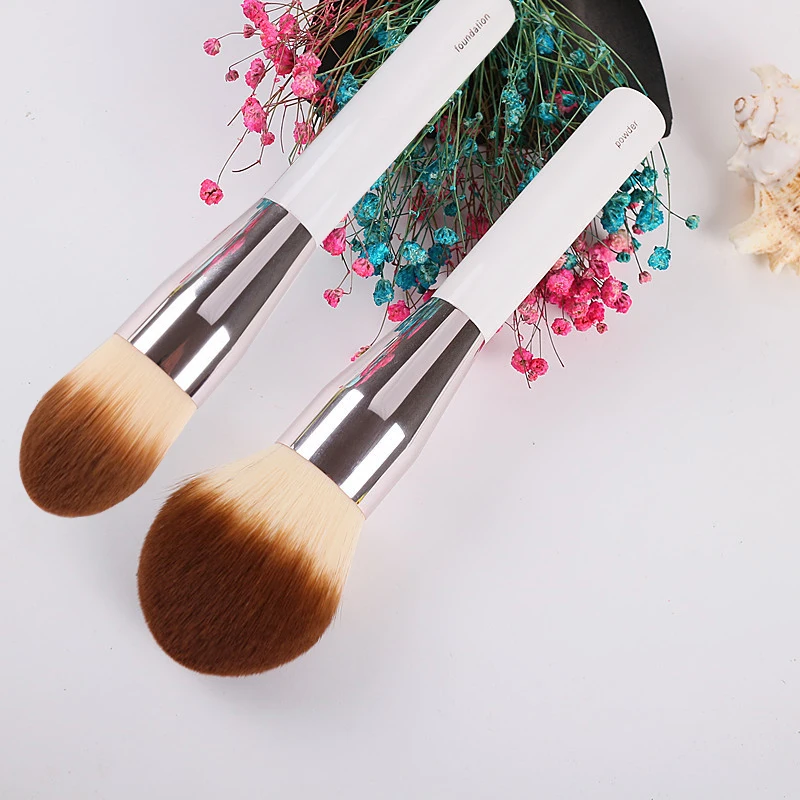 Description Picture 2 of item2pcs/set Big size Powder Makeup brushes + Flame Foundation brush Liquid cream Make up brush cosmetic tools soft Professional