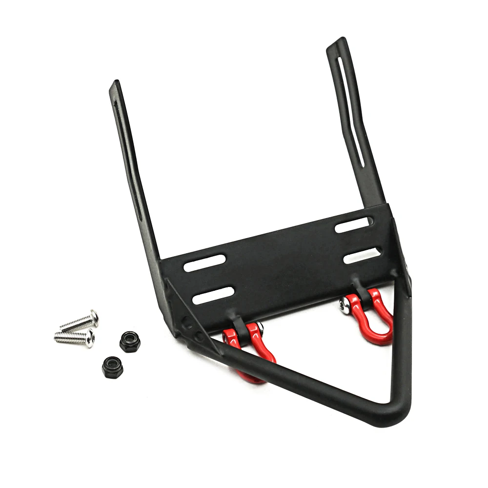 YEAHRUN Metall-Frontstoßstange mit Windenhalterung, Schäkel für Axial SCX10 1/10 RC Crawler Car Upgrade-Teile – Detail 2