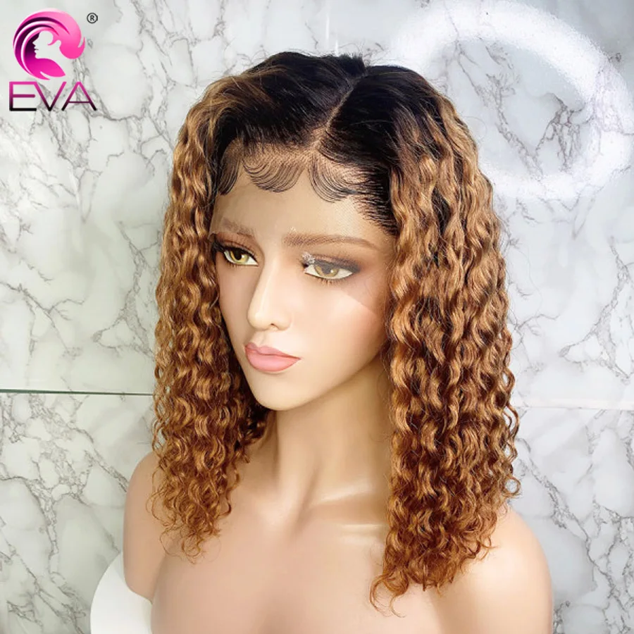 Эва(этиленвинилацетат) волос 13x6 блондинка Синтетические волосы на кружеве парик с ребенком волосы с эффектом деграде(переход от вьющиеся парики из натуральных волос на кружевной светлые бразильские Волосы remy
