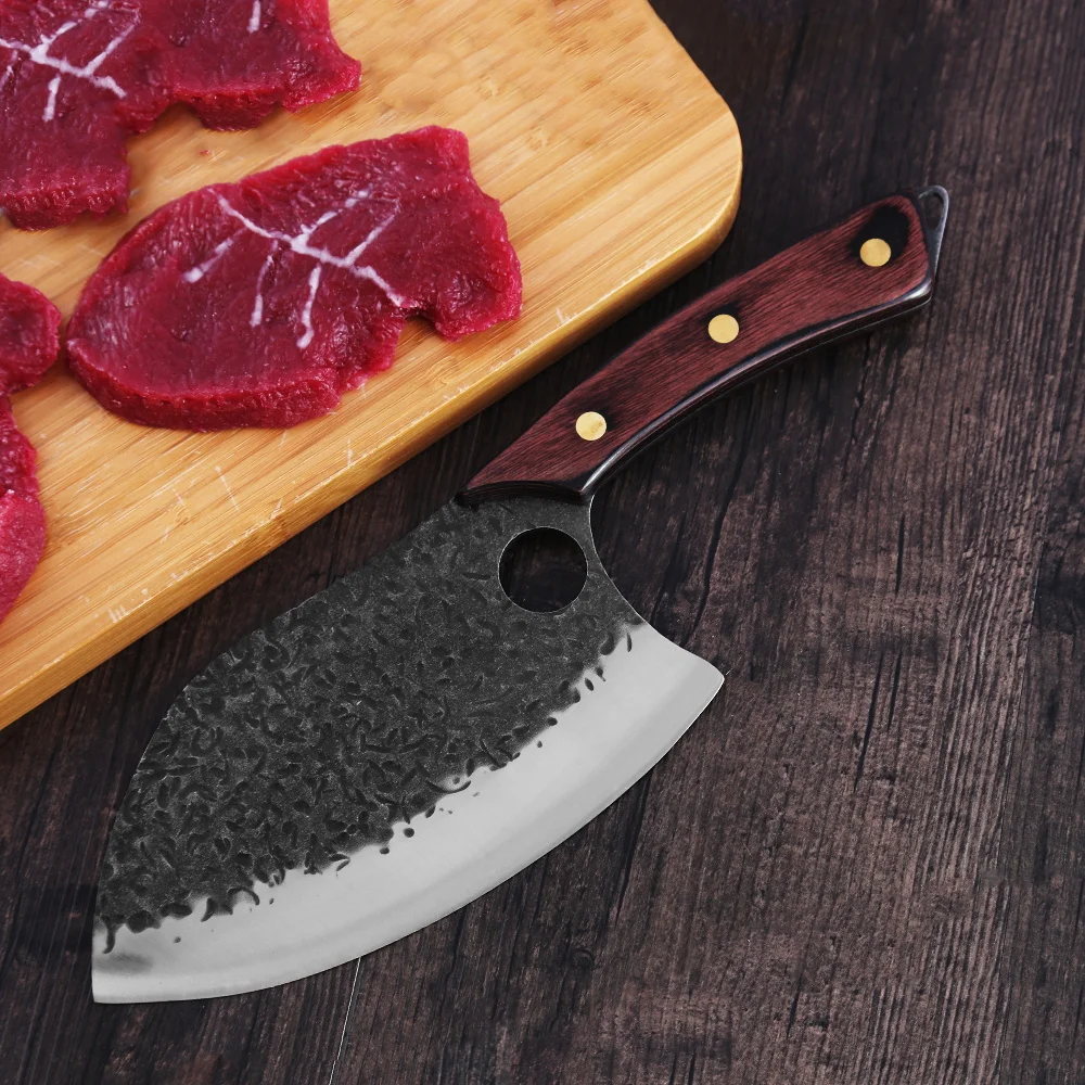 Xyj Stainless Steel Chopping Cleaver High Quality Vegetables Chopper Large  Blade Hammer Finish Chefs Meat Cooking Knife - Kitchen Knives - AliExpress