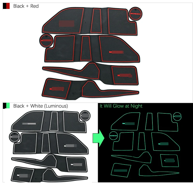 Для Ford Mondeo 2007-2012 MK4 дверной паз Коврик Противоскользящий резиновый колпачок держатель ворота Слот коврик аксессуары 2008 2009 2010 2011 2013