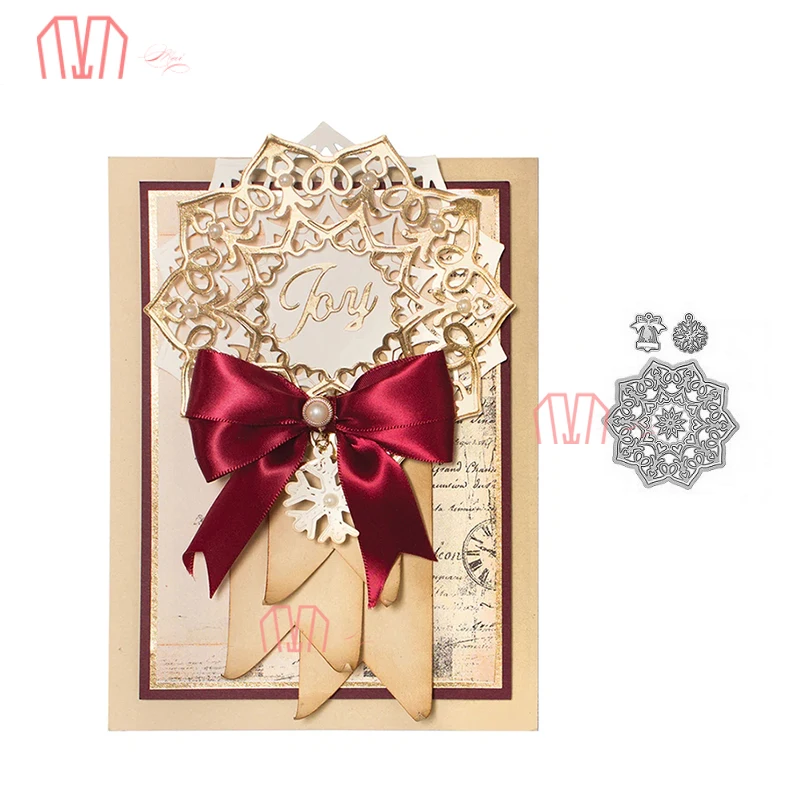 Маи Рождество Снежинка doily металлические режущие штампы трафареты для DIY