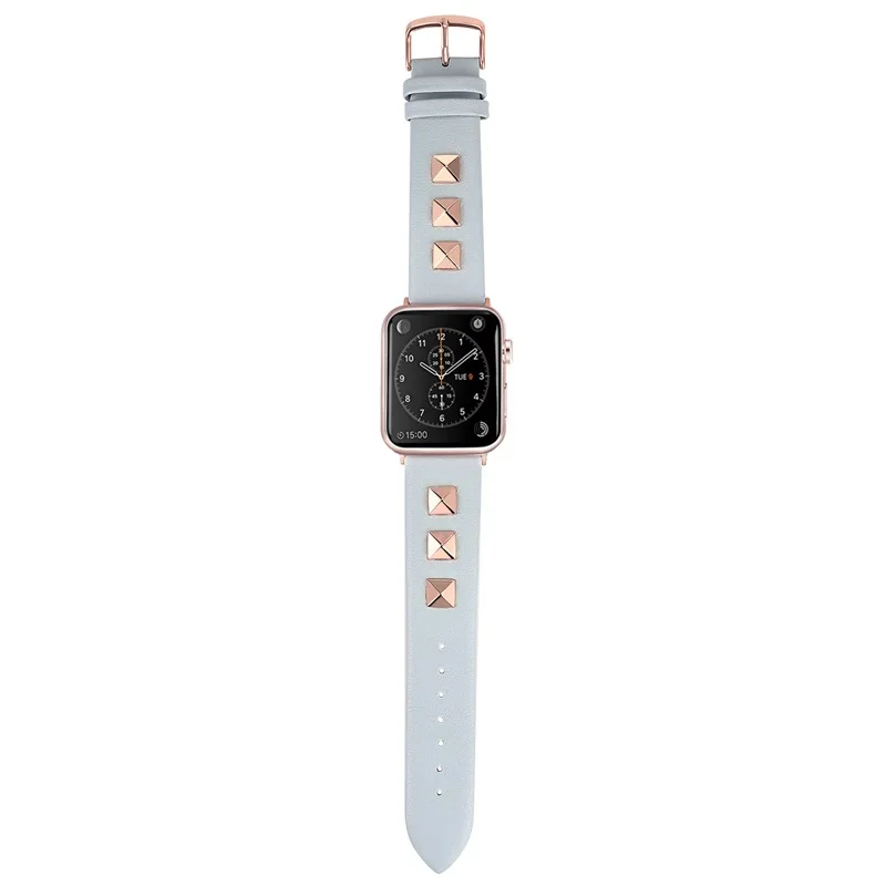 Кожаный ремешок-браслет с заклепками для apple watch band 4 correa 44 мм 40 мм iwatch 38 мм 42 мм серия 4 3 2 1 Аксессуары для apple watch