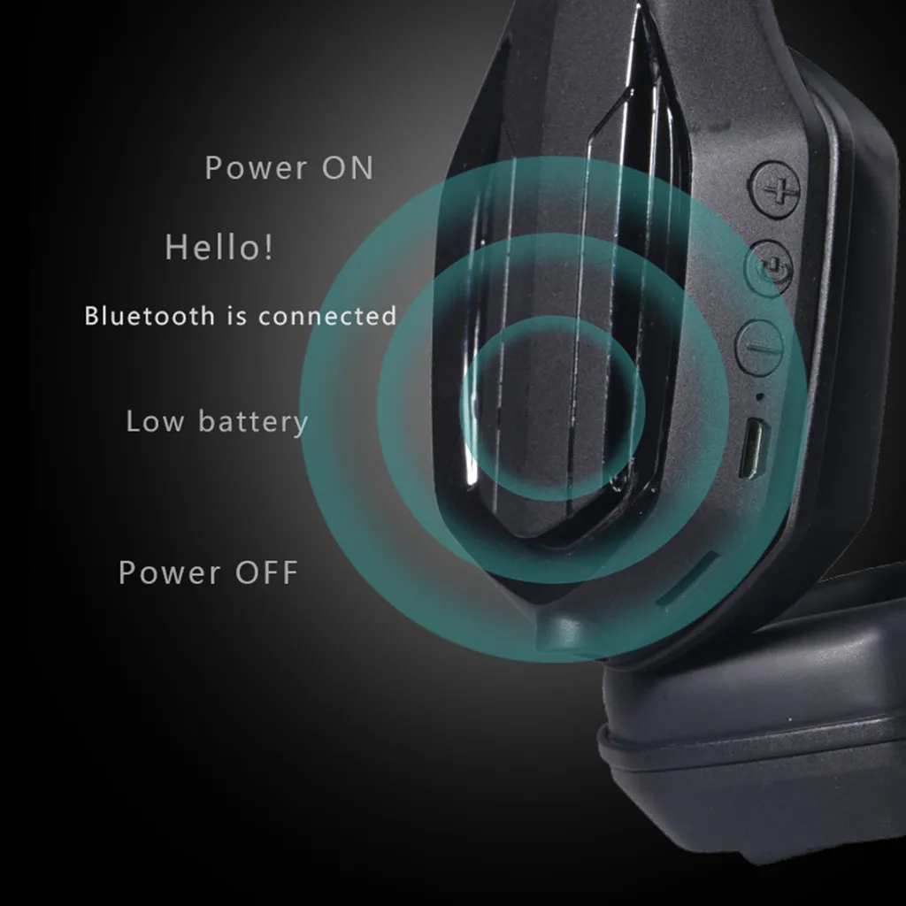 Открытый Bluetooth гарнитура Складные стерео наушники игры с Hifi Спорт объемный звук бас наушники