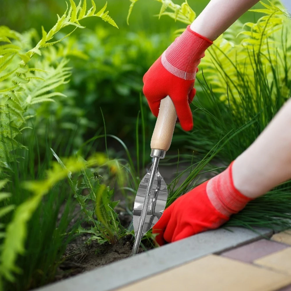 Деревянная ручка из нержавеющей стали для удаления садовых сорняков резак