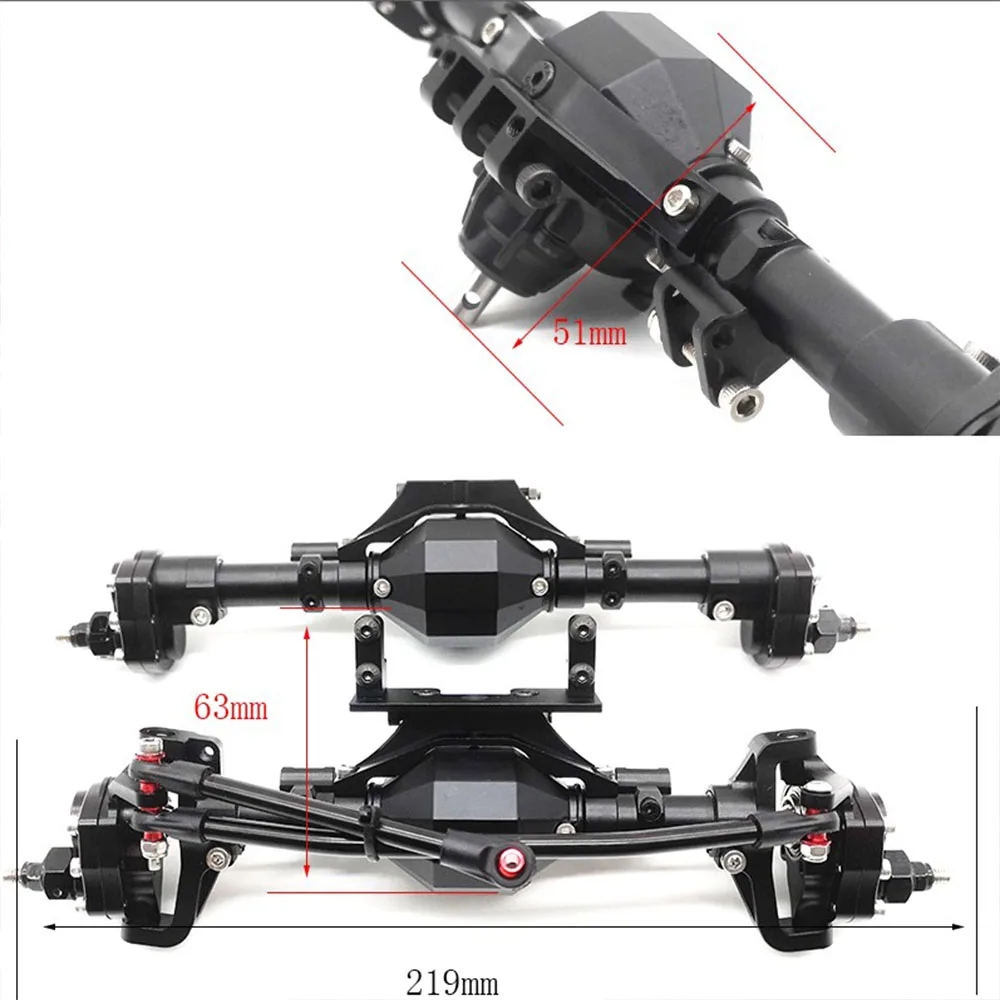 RC Climbing Car SCX10 Three Generations 90046 47 Frame KIT Wheel 313mm Full Metal Axle Door Bridge Climbing Car Accessories