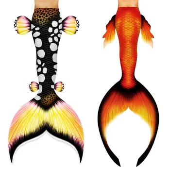 

3pcs Women Mermaid Party Custome Swimable Mermaid Tails with Monofin for Girls Swimming Mermaid Cosplay Costume Beach Artifact
