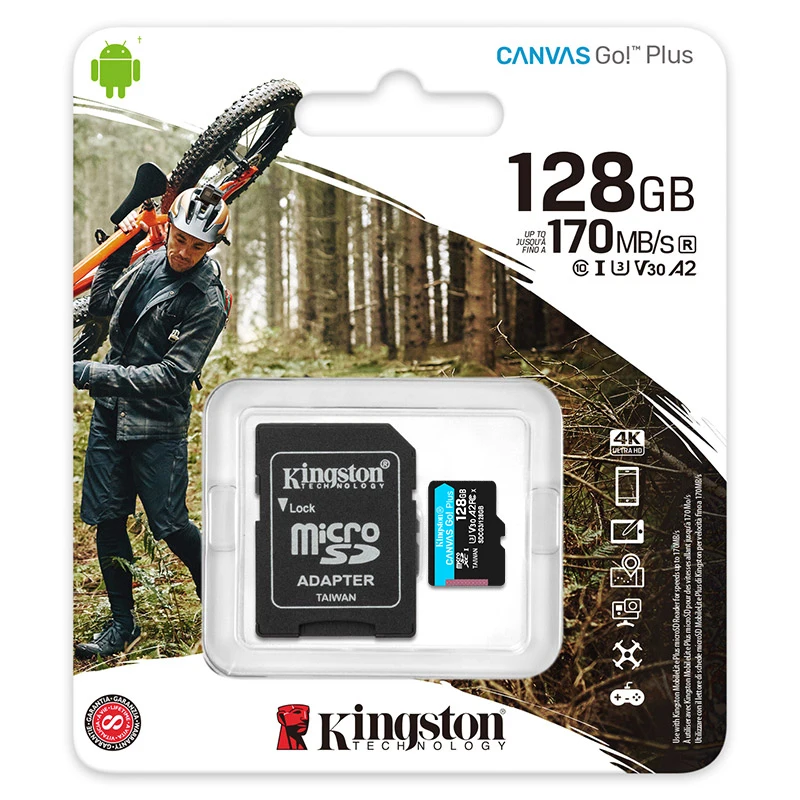 Kingston Canvas Go! Plus microSD Card 128GB Memory Card 64GB Class10 TF  Card 256GB 512GB UHS-1 carte sd memoria for Smartphone