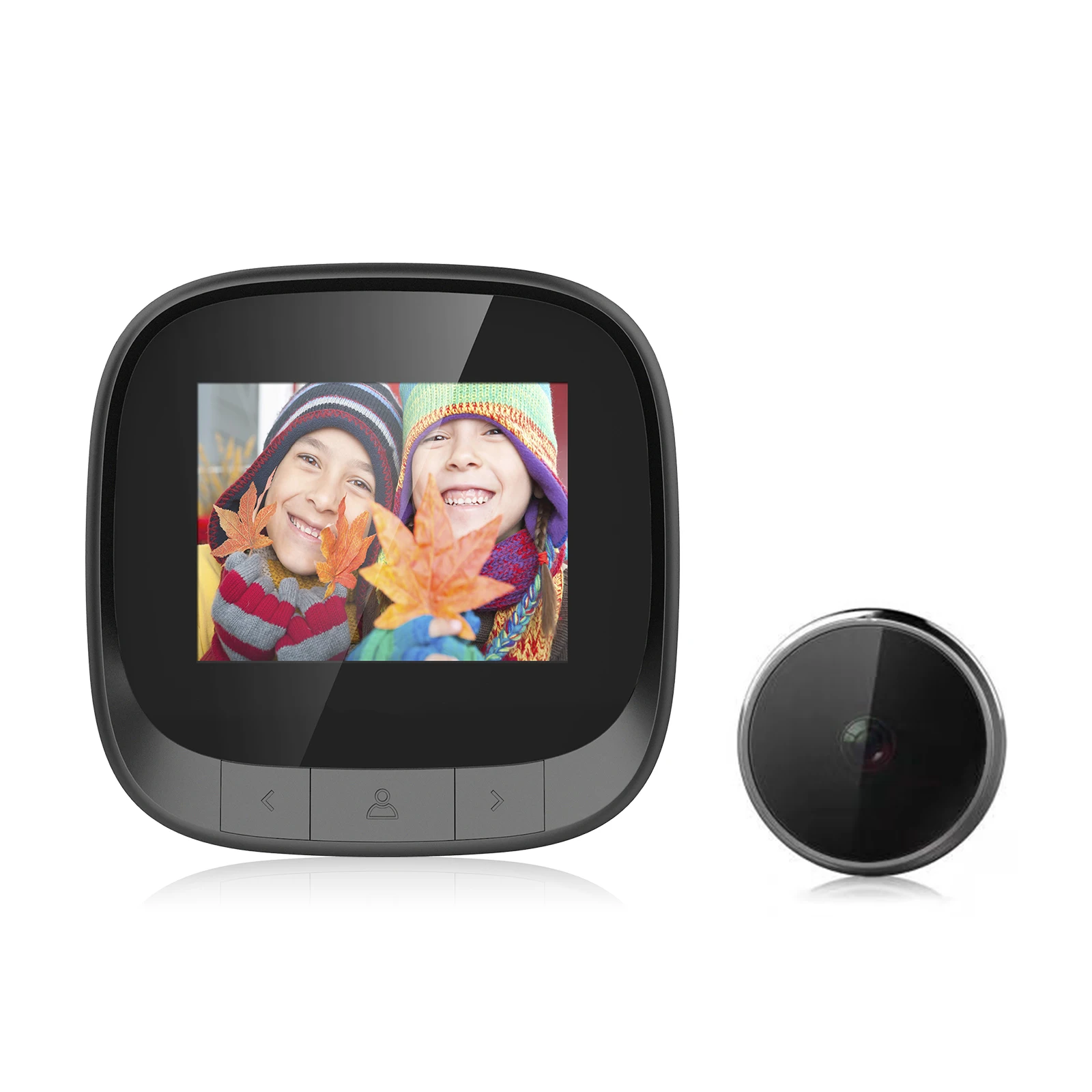 Timbre de vídeo con cámara de seguridad mirilla, Visión 360P, ángulo de visión de 90 °, pantalla LCD de 2,4 pulgadas, Visor de puerta Digital Visual
