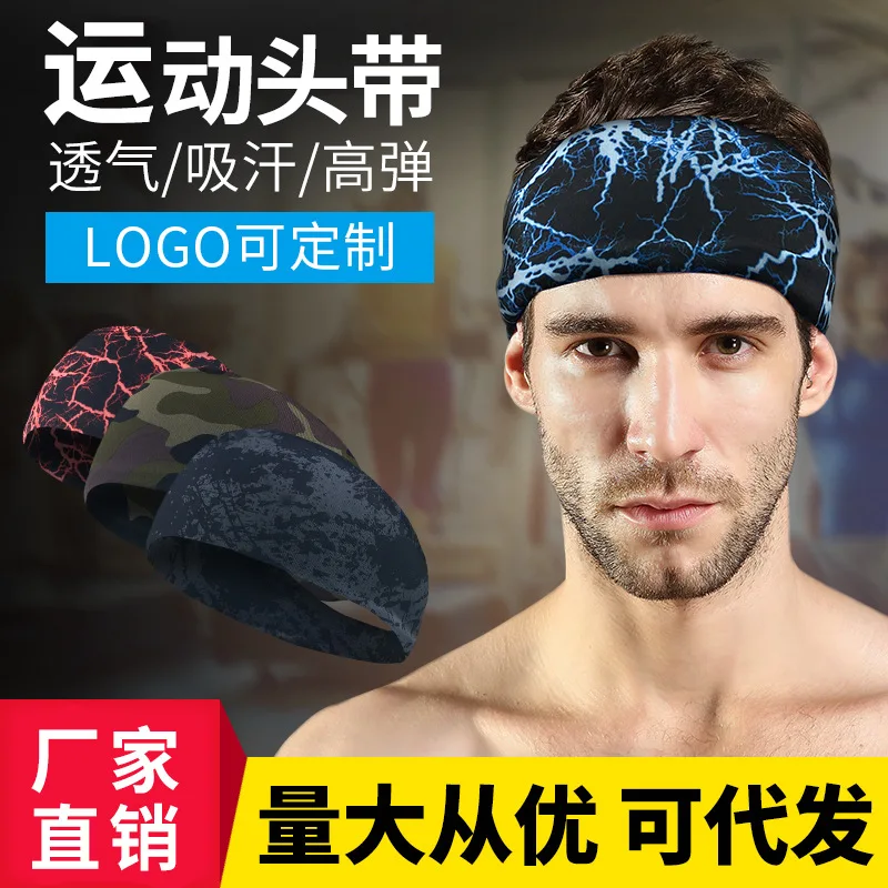 

Wholesale Sports Hair Band Sport Headband Lycra Breathable Running Riding Yoga Dance Fitness Sweatband with Customizable